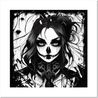 Rockin' Black and White: Get Rockin' with Our Stunning Collection of Gothic and Dark Art Posters and Art